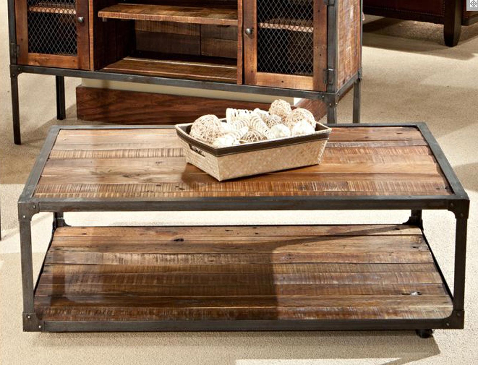 Featured Photo of 10 Best Rustic Wood and Iron Coffee Table