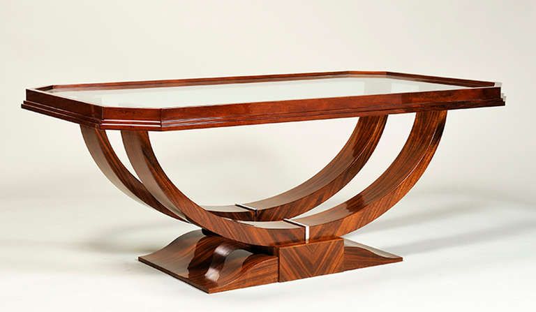 Art Deco Glass Coffee Table Is This Lovely Recycled Wood Iron And Pine Shape Ensures That This Piece Will Make A Statement (View 6 of 10)
