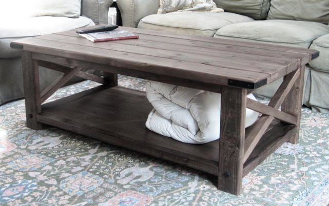 Build A Rustic X Coffee Table With Free Easy Plans With White Towell Rustic Coffee Tables  (View 1 of 10)