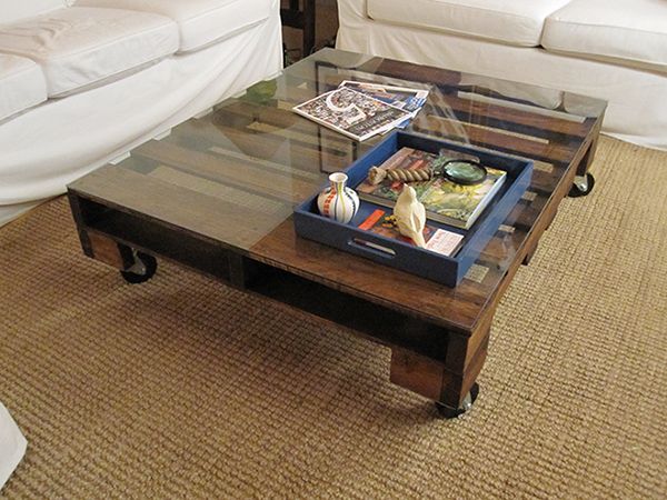 Diy Ottoman Coffee Table Clear Rectangle Shape Glass And Stainless Steel Coffee Table Contemporary Modern Designer (View 3 of 10)