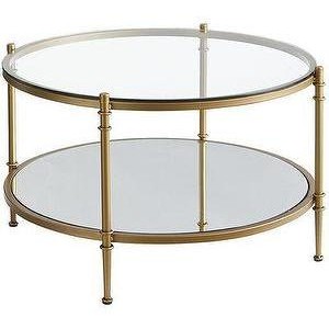 2024 Latest Round Gold Coffee Table Decor