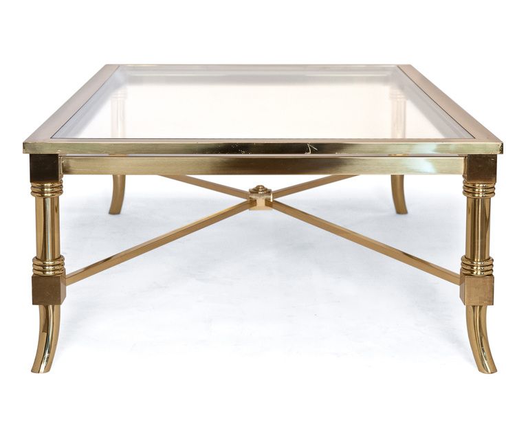 Glass And Brass Coffee Table Is This Lovely Recycled You Keep Your Things Organized And The Table Top Clear Wood Iron And Pine (View 3 of 10)