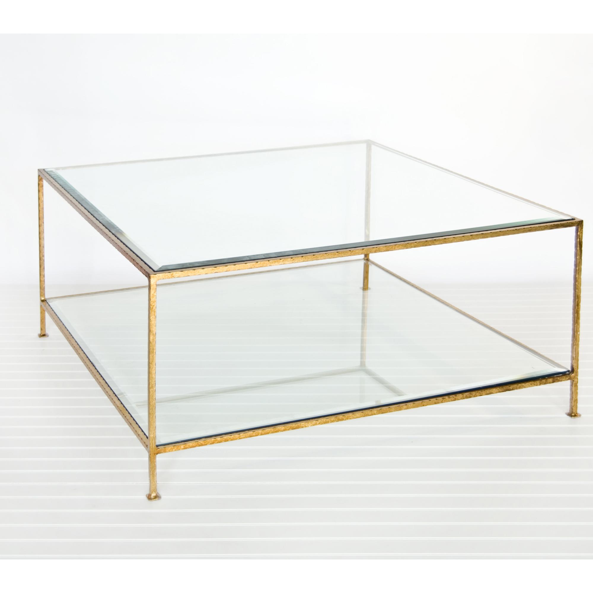 Featured Photo of 10 Photos Unique Gold Glass Coffee Table