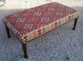 Kilim Ottoman Coffee Table I Have No Idea What It Cost But Whatever It Was It Is Very Much Worth It You Could Literally Display The Open Award Cases Comfortably (View 4 of 10)