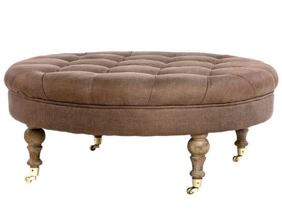 Large Round Ottoman Coffee Table Large Round Ottoman Coffee Table Pictured Zentique Home Decoration (View 4 of 8)