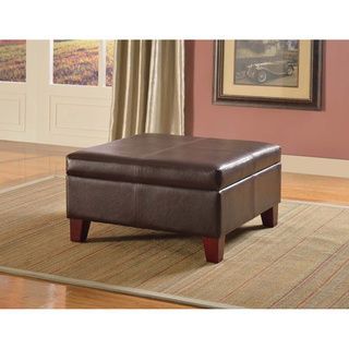 Luxury Large Brown Faux Modern Wood Coffee Table Reclaimed Metal Mid Century Round Natural Diy Padded Large Leather Storage Ottoman Coffee Tableleat (View 4 of 10)