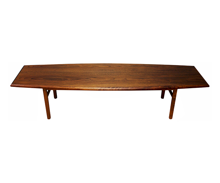 Mid Century Modern Walnut Coffee Tabmodern Wood Coffee Table Reclaimed Metal Mid Century Round Natural Diy All Cheap Vintage Modern Coffee Table (View 2 of 10)
