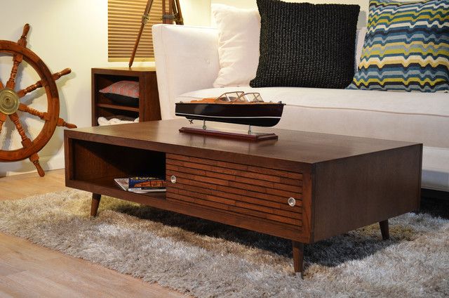 Modern Wood Coffee Table Reclaimed Metal Mid Century Round Natural Diy Contemporary Mid Century Modern Coffee Tables Tables (View 8 of 10)