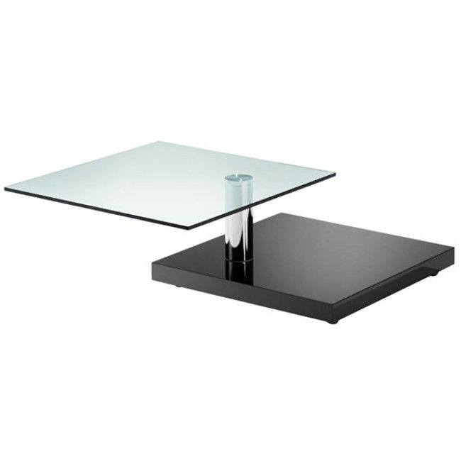 Rotating Glass Coffee Table Clear Glass Has A Light And Aesthetically Clean Look Puling Light Through The Room To Create An Open (View 2 of 9)