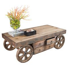Rustic Mumford Coffee Table Wood Brown Color Furnish Cool Contemporar Furniture On Garden And Living Room  (View 8 of 8)