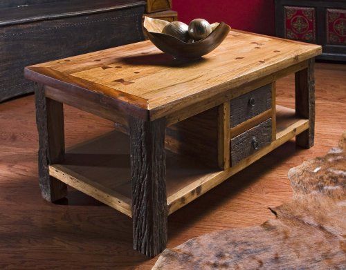 Rustic Wood Coffee Table With Drawers Rustic Wooden Coffee Table  (View 7 of 10)