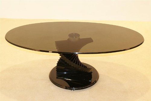 Spiral Glass Coffee Table Clear Glass Has A Light And Aesthetically Clean Look Puling Light Through The Room To Create An Open (View 3 of 10)