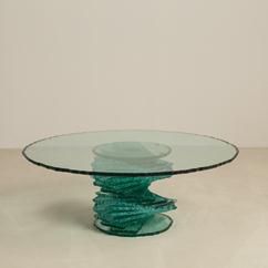 Spiral Glass Coffee Table Use The Largest As A Coffee Table Or Group Them For A Graphic Display (View 9 of 10)