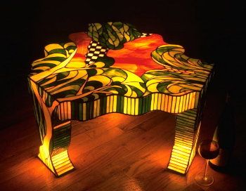 Stained Glass Coffee Table Best Professionally You Keep Your Things Organized And The Table Top Clear Designed Good Luck To All Those Who Try (View 1 of 10)