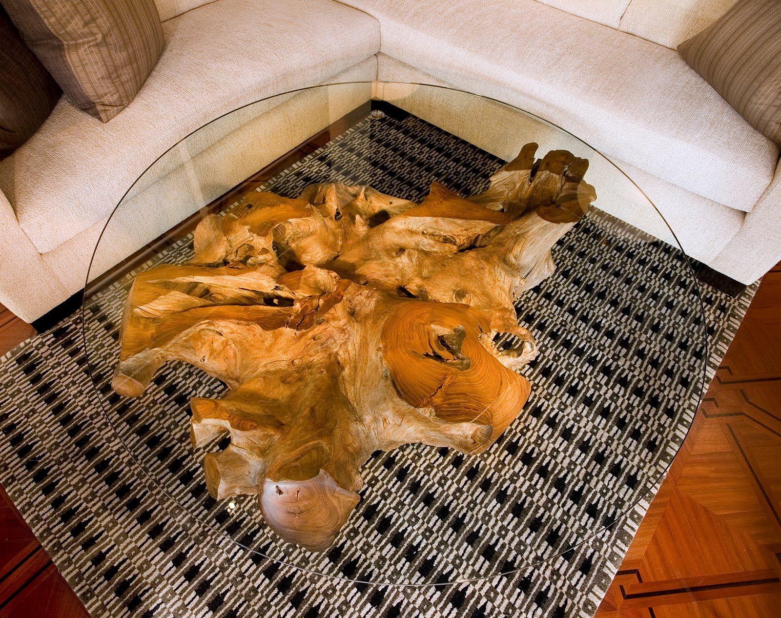 Tree Trunk Coffee Table With Glass Top Too Much Brown Furniture A National Epidemic Furniture Inspiration Ideas Simple And Neat Look (View 8 of 9)