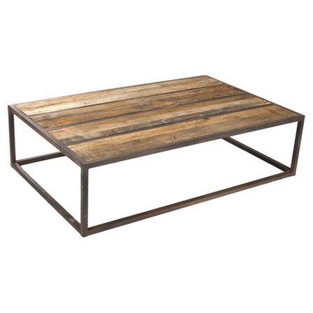 Zentique Liesbeth Coffee Table Rustic Recycled Wood Metal Cocktail Table (View 10 of 10)