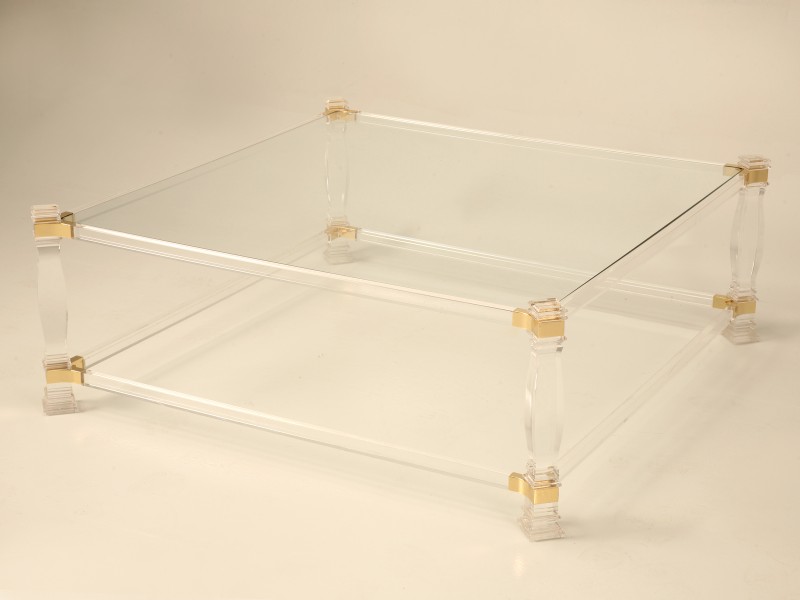 Acrylic Lucite Coffee Table Round Lucite Coffee Table (Photo 1 of 9)