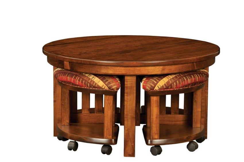 Featured Photo of 10 Ideas of Solid Round Mission Coffee Table Furniture