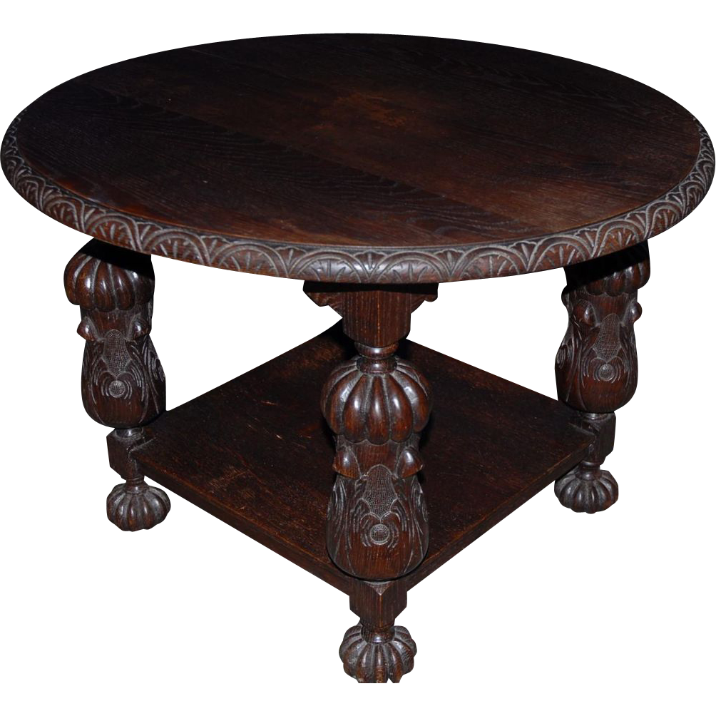 Antique Finest Carved Wood Round Coffee Table Lamp Table Round Antique Coffee Table Antique Coffee Table For Sale (View 3 of 10)