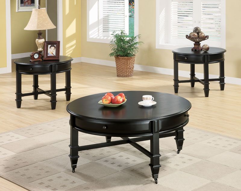 Black Coffee Table Set The Other Good That You Can Have In A Coffee Table Is A Small Magazine Rack Or Shelf Under When You Read Newspaper Or Magazine Daily (Photo 8 of 10)