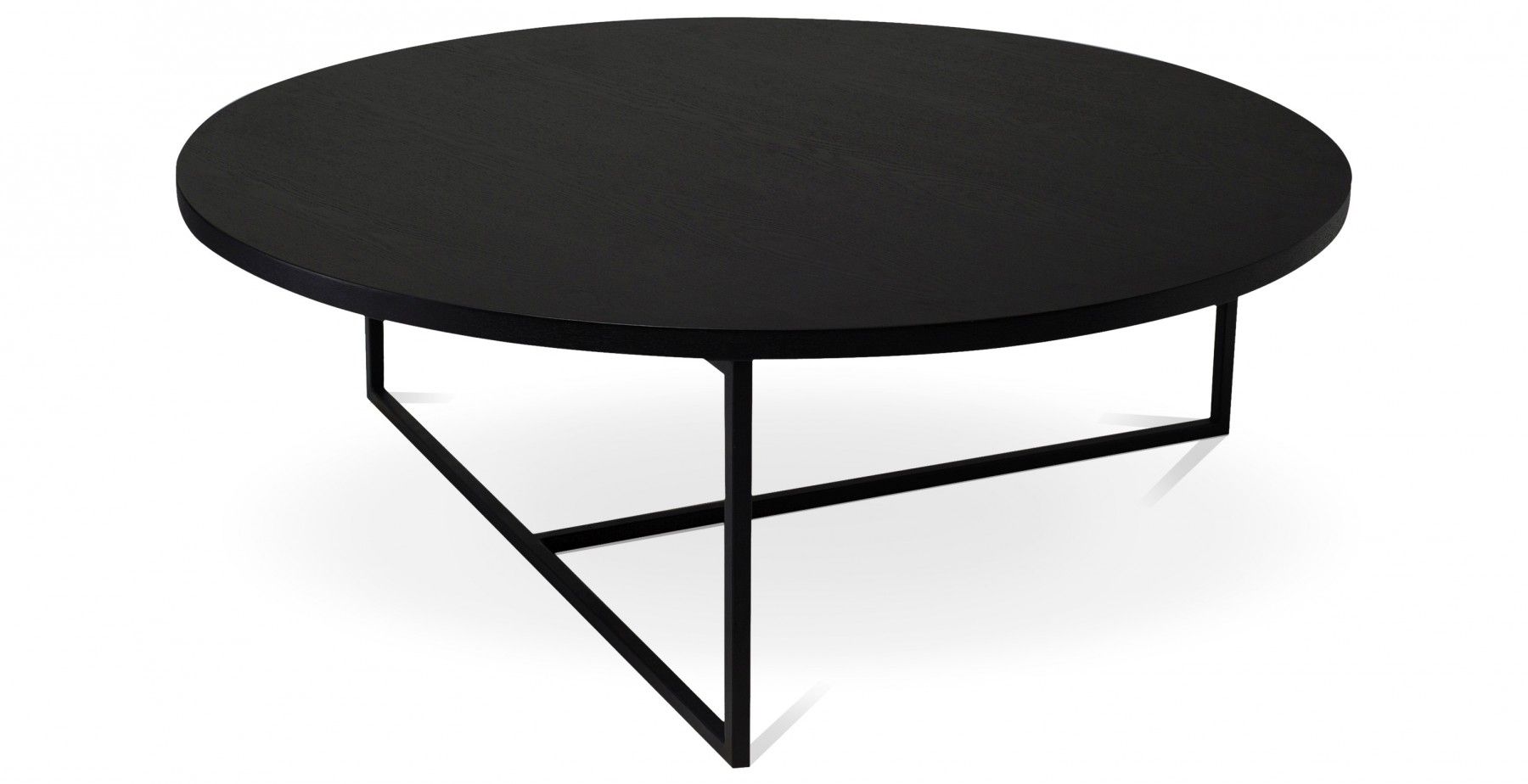 Black Turner Round Coffee Table Round Black Coffee Table Triangle Leg Urner Round Coffee Table For A Solution To Living Space Display And Storage Woes (View 1 of 10)