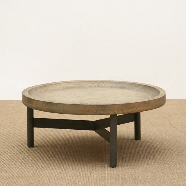 Brucs Big Round Oak Side Table Big Round Coffee Table Extra Large Coffee Table Mediterranean Side Tables And End Tables (View 4 of 10)