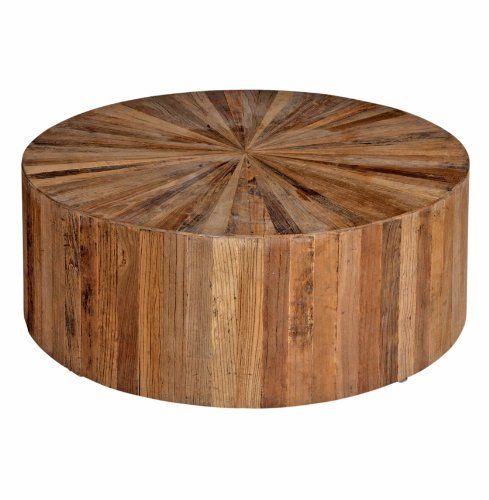 Buy Low Price Coffee Table Cheap Coffee Table Cyrano Reclaimed Wood Solid Round Drum Modern Eco Coffee Table Solid Round Coffee Table (View 1 of 10)