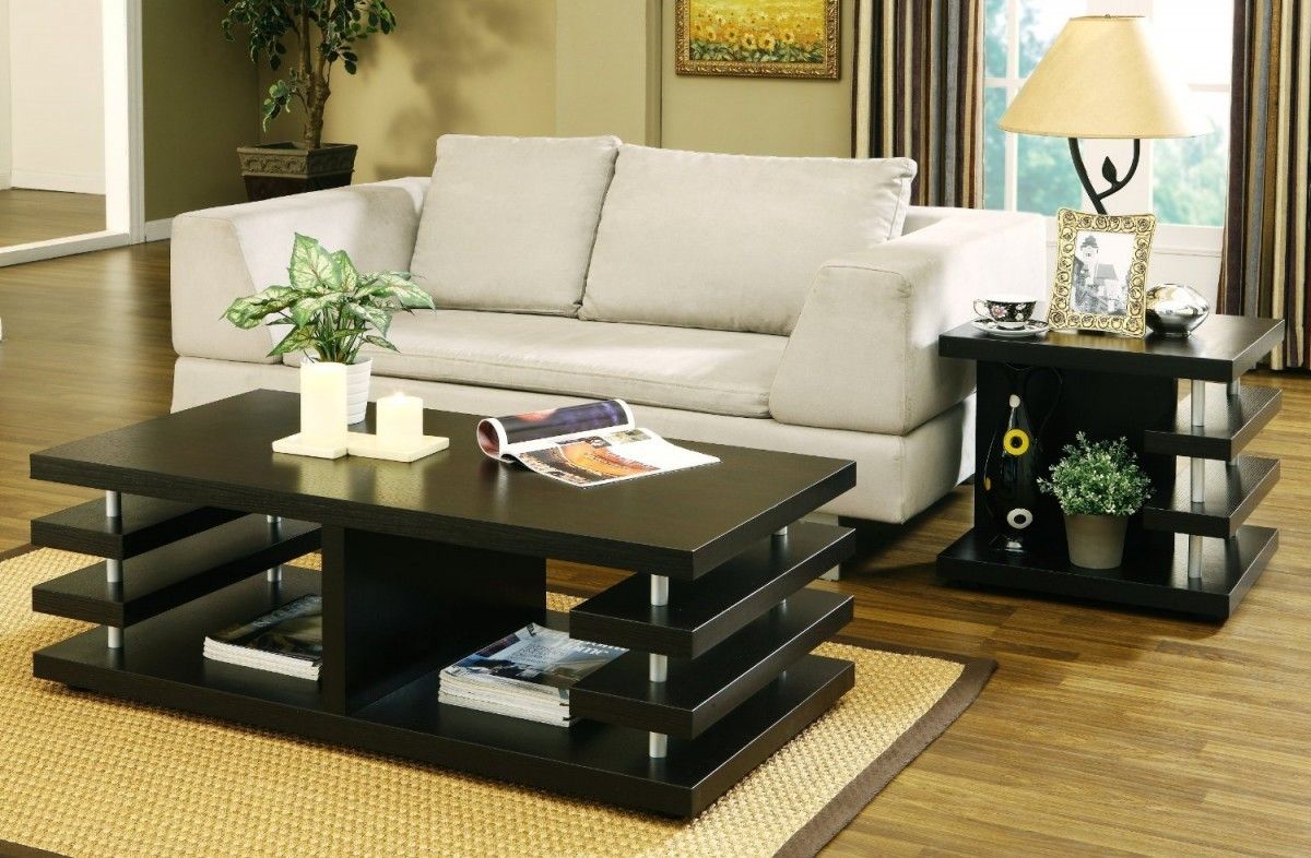 Cheap Coffee Table Sets Sale Either Contrast The Shape Or Make It In A Harmony If The Room Where You Want To Place The Set Filled Furniture With Square Shapes (View 3 of 10)