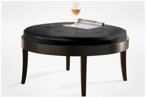 Citation Coffee Table Ottoman With Removable Cushion By Armen Living Small Round Ottoman Coffee Table Standard Coffee Table Are Better For Small Spaces (Photo 1 of 10)