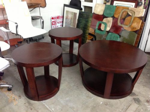 Featured Photo of 2024 Popular Dark Wood Round Coffee and End Table Sets