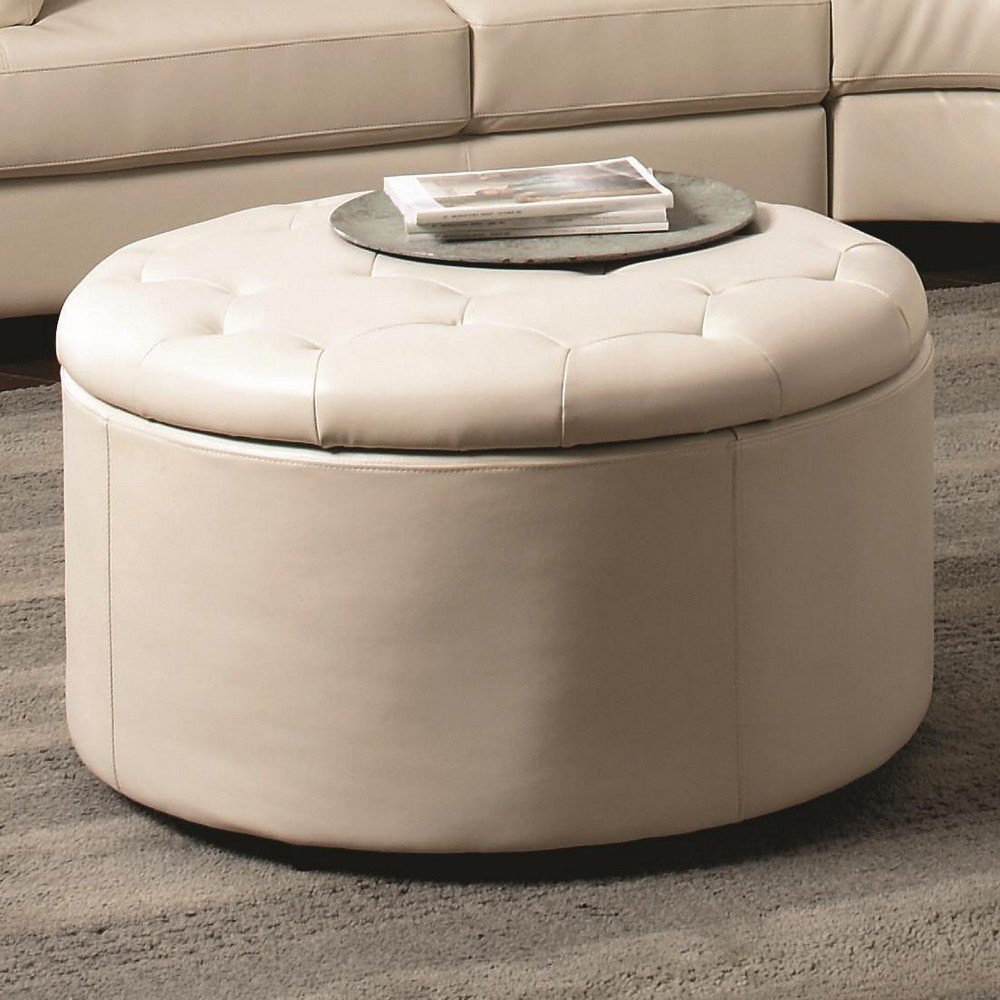 Featured Photo of  Best 10+ of Round Ottomans Coffee Tables Upholstered