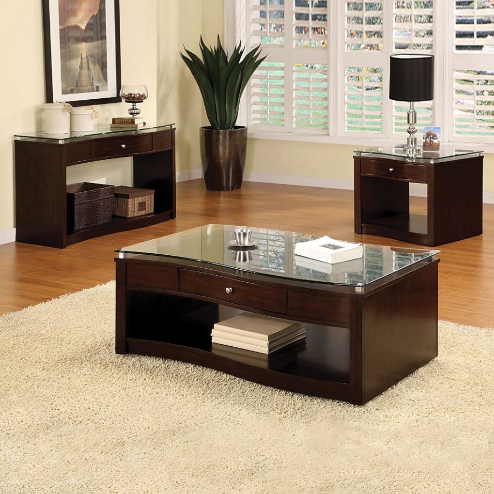 Coffee And End Table Set A Sub Shelf On Each Piece Adds Space For Books To Rest Or Decorative Items To Liven The Room (Photo 1 of 10)