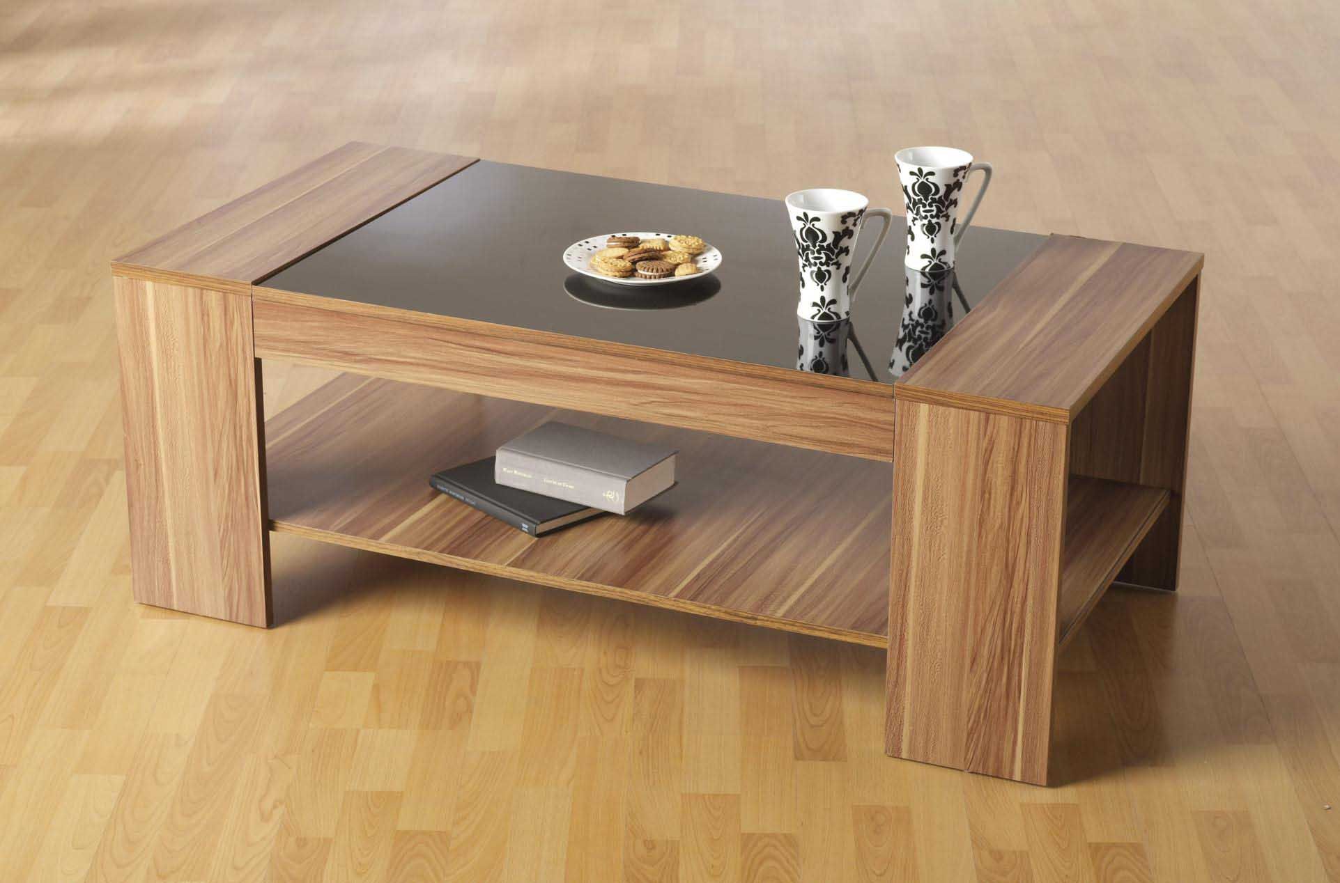 Coffee Table Wood And Glass Eton Solid Oak Living Room Lounge Furniture Storage Coffee Table With Drawers Legs Stained (View 4 of 10)