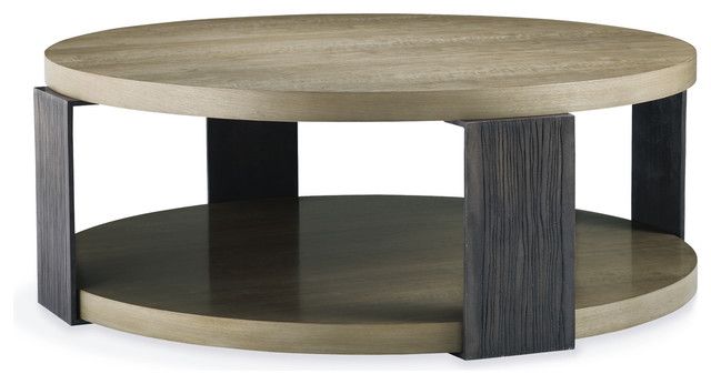 Contemporary Coffee Tables Angulo Round Cocktail Table Baker Furniture Contemporary Round Coffee Table (View 2 of 10)