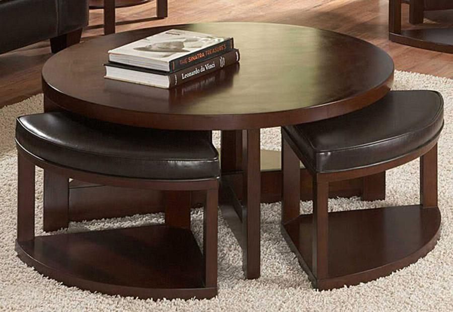 Decorate Your Living Room With Round Coffee Table Round Coffee Table With Seats Coffee Tables With Seats Underneath (View 3 of 10)