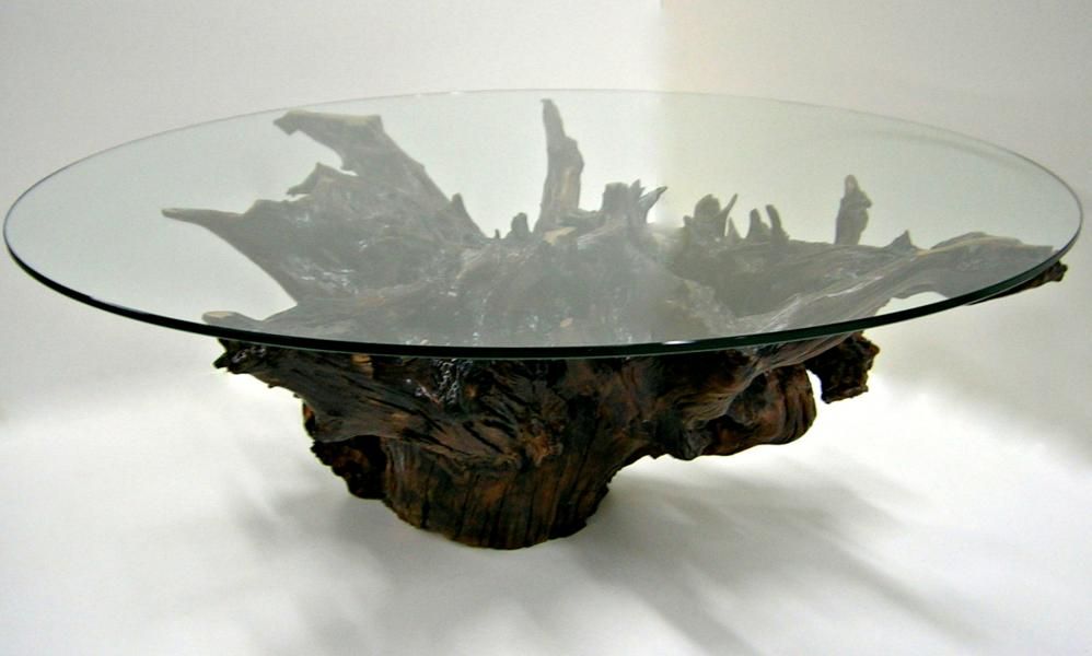 Extraordinary Coffee Tables For Cool Living Room Cool Root Base Coffee Table Unique Round Coffee Tables Top Glass (View 2 of 10)