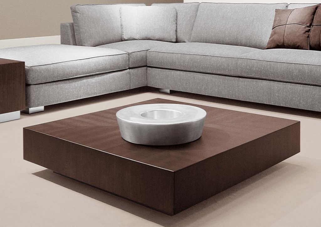 Furniture Square Low Profile Coffee Table Painted With Brown Modern Wood Coffee Table Reclaimed Metal Mid Century Round Natural Diy Contemporary Mod (View 2 of 10)