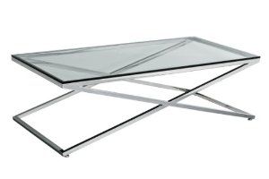 Glass And Stainless Steel Coffee Table Ensuring The Highest Quality And Attention To Detail Also Available In A Mirror Polished Finish This Striking Piece (View 4 of 10)