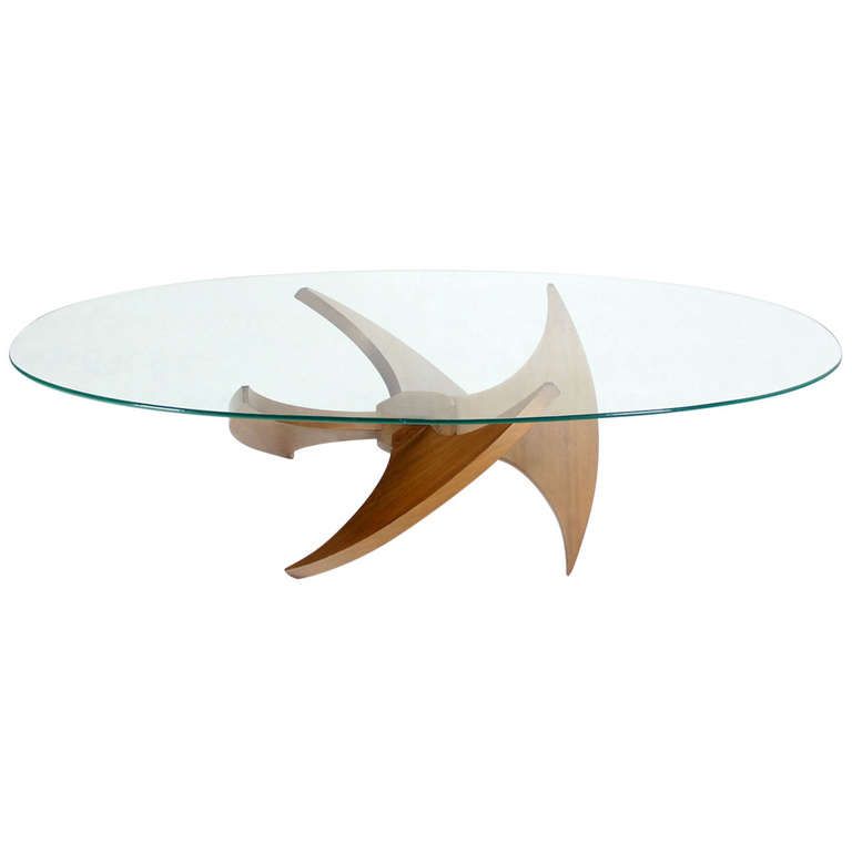 Glass Top Coffee Tables For Sale Sculptural Walnut Glass Coffee Table By Adrian Pearsall Luxury Unique Designs (View 9 of 10)