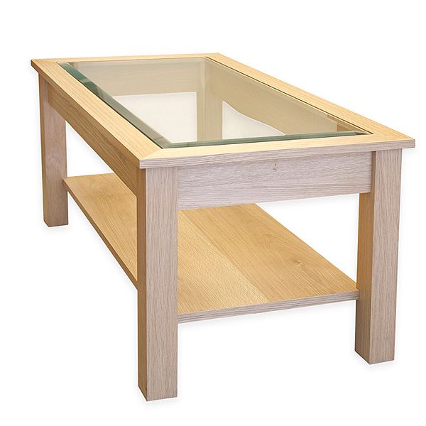 Glass Topped Coffee Tables A 3 6 Square By 1 0 High European Oak Coffee Table With Nominal 3 Square Legs And 4 By 1 1 2 Top Frame (View 1 of 10)