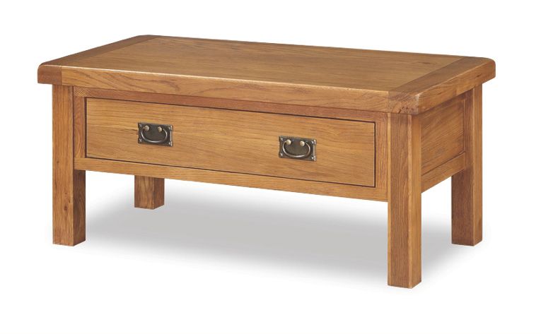 Harvest Oak Small Coffee Table With Drawer In Oak Round Coffee Tables With Drawers Brown Simple Lacquered Wooden Coffee Table (View 2 of 10)