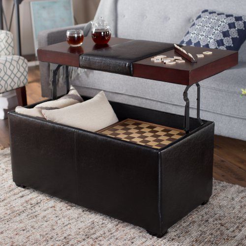 Inuse Modern Wood Coffee Table Reclaimed Metal Mid Century Round Natural Diy Padded Large Ottoman Upholstered Storage Ottoman Coffee Table (View 2 of 10)