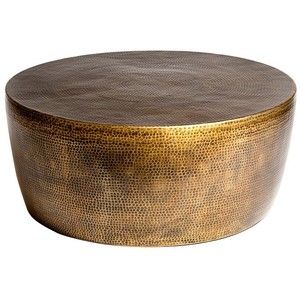 Izmir Hammered Brass Cocktail Table Round Brass Coffee Table Retro Or Contemporary Coffee Table Ideas Design (View 6 of 10)