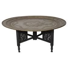 Moroccan Round Brass Tray Coffee Table Round Trays For Coffee Tables Tv Tables Wooden Serving Trays (View 4 of 9)