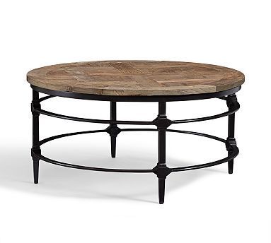 Parquet Round Coffee Table Pottery Barn 36× (View 3 of 10)