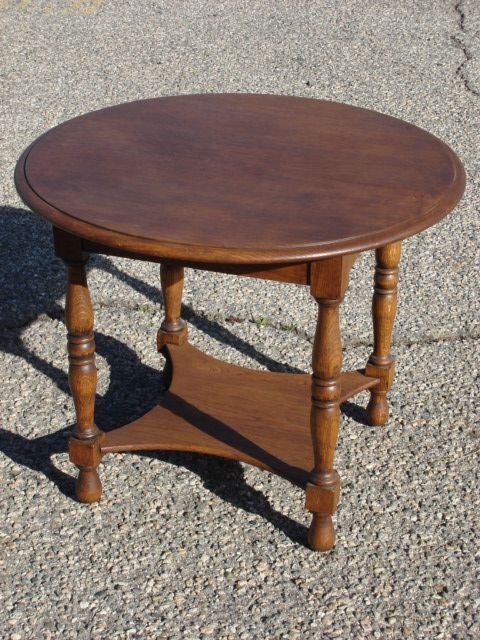 Round Antique Coffee Table Antique Furniture Antique Round Oak Coffeetable Side Table Lamp Table Lamp Stand Antique Coffee Table (View 9 of 10)