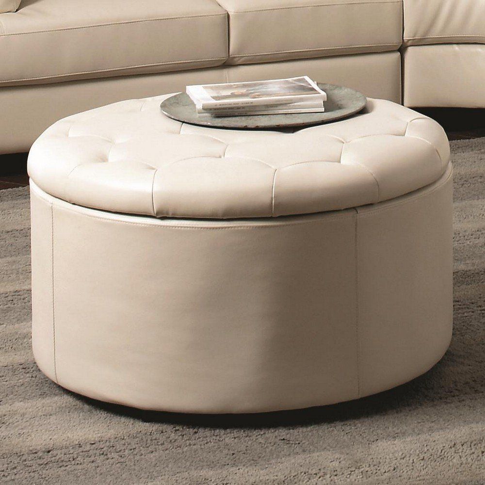 Round Coffee Table With Storage Ottomans Round Coffee Table Ottomans Round Ottoman With Storage (View 10 of 10)