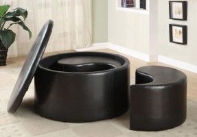 Round Ottoman Coffee Table With Storage Round Tufted Ottoman Coffee Table Leather Round Ottoman Coffee Table (View 5 of 10)