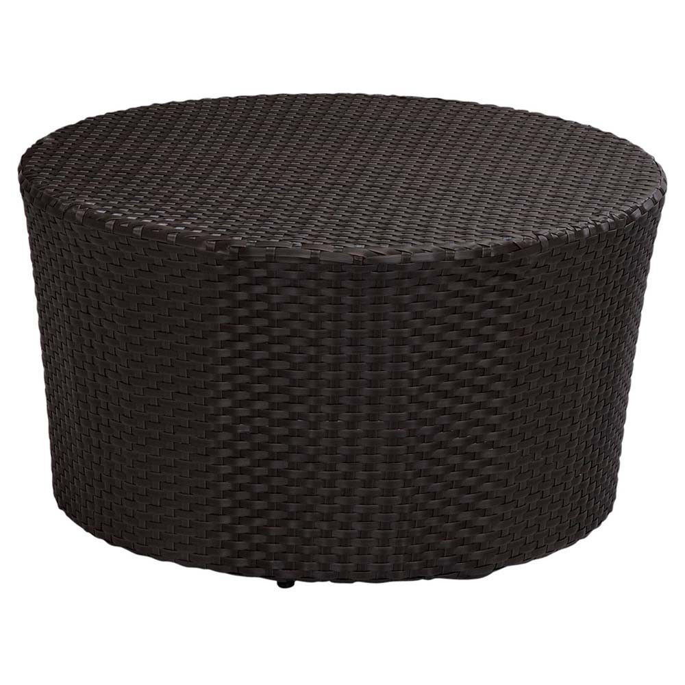 Round Wicker Coffee Table Sunset West Solana Black Wicker Round Coffee Table Ideas Interior Furniture Design 2016 Free (View 6 of 10)
