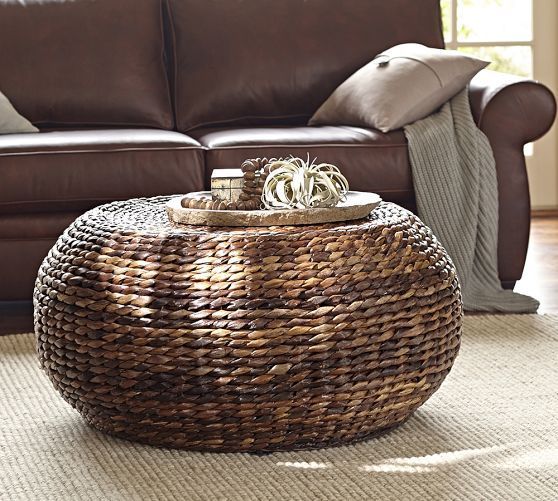 Round Woven Coffee Table This But In A Rectangle With Legs Seagrass Coffee Table Round Pottery Barn Seagrass Coffee Table (View 5 of 10)